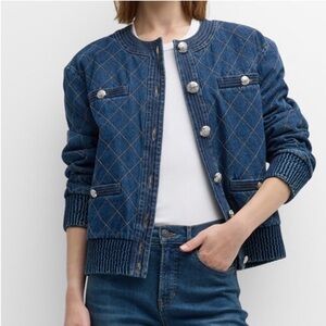 Veronica Beard Glennon Quilted Denim Jacket